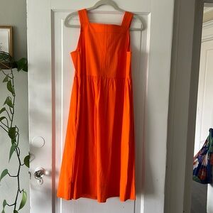 Orange Searsucker Dress